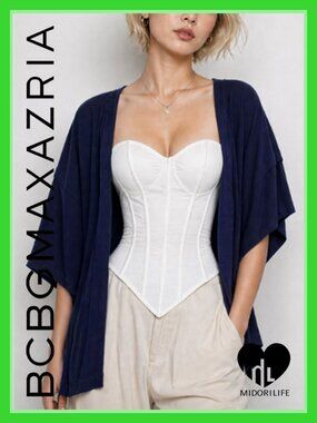 BGBGIRLS Short Sleeve Kimono Open Front Cardigan